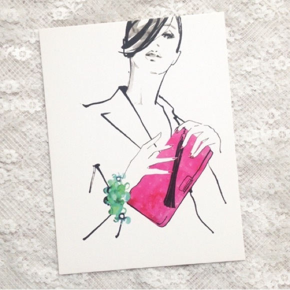 IKEA Other - Fashion Illustration Wall Art - Pink and Green